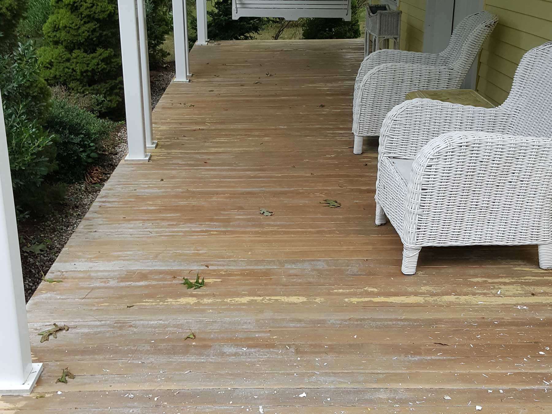 Solid Deck Stain before